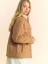 Load image into Gallery viewer, Davi &amp; Dani - Mocha  Mineral Pocket Button Front Shacket Shirt Jacket
