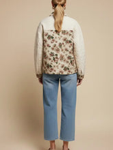 Load image into Gallery viewer, J. NNA - Floral Jacquard Mixed Fabric Button Down Jacket
