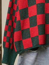 Load image into Gallery viewer, Checkerboard Knit Sweater
