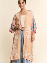 Load image into Gallery viewer, Davi &amp; Dani - Garden of Whimsy Cat Printed Back Kimono Duster
