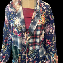 Load image into Gallery viewer, A Rare Bird -Blue Flannel Reversable Jacket
