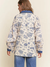Load image into Gallery viewer, J.nna - FLORAL PRINT COLOR BLOCK BUTTON DOWN TOP
