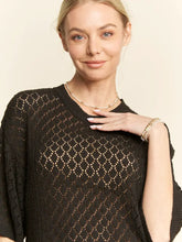 Load image into Gallery viewer, Davi &amp; Dani - Cable Open Knit Round Neck Tunic Cover Up Top
