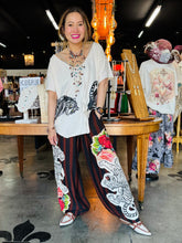 Load image into Gallery viewer, I Love Linen - Brown Stripe Tiger Harem Pants

