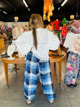 Load image into Gallery viewer, Indi And Sai - Blue Plaid Balloon Pant
