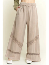 Load image into Gallery viewer, J. Her - Mineral Wash Wide leg Pants with Trims
