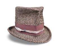 Load image into Gallery viewer, Hat - El Diablo Grande - Cocoa Brown Crochet Straw Top Hat
