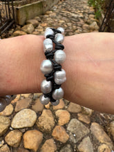 Load image into Gallery viewer, HC - Double Strands  Silver Pearls Bracelet
