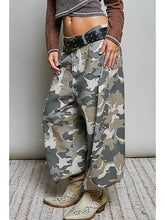Load image into Gallery viewer, Pol - Vintage Washed Printed Twill Wide-Leg Woven Pants
