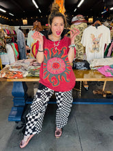 Load image into Gallery viewer, I Love Linen - Harem Pant Black &amp; White Check
