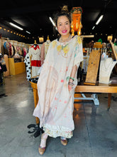 Load image into Gallery viewer, I Love Linen -  Tunic Dress with Sketch of Sitting Bull &amp; Florals
