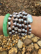 Load image into Gallery viewer, HC - Silver Pearls Lariat 54&quot;
