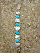 Load image into Gallery viewer, A Rare Bird - Pearl Turquoise Bracelet
