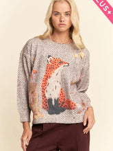 Load image into Gallery viewer, Davi &amp; Dani - Floral Checkerboard Print Soft Knit Sweater
