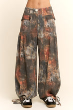 Load image into Gallery viewer, Davi &amp; Dani - Tie-dyed Printed Denim Wide Mid-high Waist Pants
