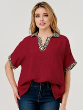 Load image into Gallery viewer, Danni Leopard Print Color Block Top
