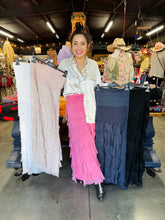 Load image into Gallery viewer, Karamel Collection - Fuschia Silk Ruffle Skirt Fall Colors Skirt
