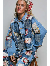 Load image into Gallery viewer, Pol -  Artisan Patchwork Denim Handcrafted Appliqué Vintage Jacket
