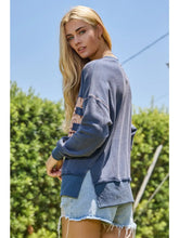 Load image into Gallery viewer, Plus Acid Washed Lace Love Logo Sweatshirt
