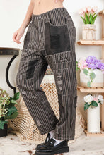 Load image into Gallery viewer, Bluevelvet - Stripe Distressed And Patched Pant
