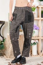 Load image into Gallery viewer, Bluevelvet - Stripe Distressed And Patched Pant
