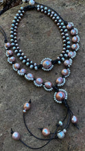 Load image into Gallery viewer, HC Handmade Pearls - Sunflower Mix Matched Pink &amp; Silver Pearl Necklace
