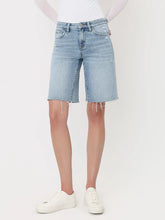 Load image into Gallery viewer, Anna  Raw Hem Light Wash Denim Jorts
