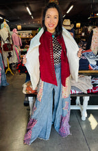 Load image into Gallery viewer, J.NNA - Checker Pattern Velvet Long Sleeve Top

