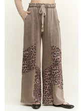 Load image into Gallery viewer, J. Her - Mineral Washed Leopard Animal Patchwork Pants
