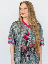 Load image into Gallery viewer, Pink Camo Cowboy Jersey
