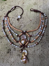 Load image into Gallery viewer, HC - Queen Crown Gold / Silver Pearls Chocker One Of The Kind
