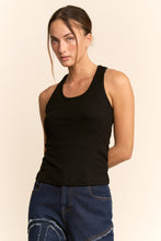 Load image into Gallery viewer, Davi &amp; Dani - Black Sleeveless Ribbed Tank Top
