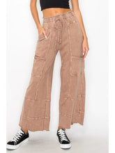 Load image into Gallery viewer, J. Her -Best Mineral Wash Wide Leg Cropped Pants
