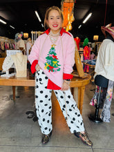 Load image into Gallery viewer, HCB - Christmas Tree Bow Appliqué Cozy Knit Sweater
