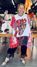 Load image into Gallery viewer, Indi and Sai - Upcycle Kantha Band Tee One OF The Kind
