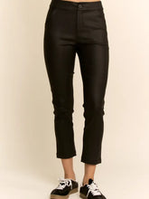 Load image into Gallery viewer, Davi &amp; Dani - Length Pants with Front Button and Zip Closure Black
