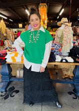 Load image into Gallery viewer, Pixi + Ivy -  Mock Neck Short Sleeve Soft Sweater Vest Top - Green
