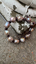 Load image into Gallery viewer, HC- Full Of Love  Natural Mauve Pink Baroque Pearl Bracelet 18/20mm Supper Rare
