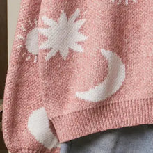 Load image into Gallery viewer, Dreamy Moon and Star Pattern Sweater
