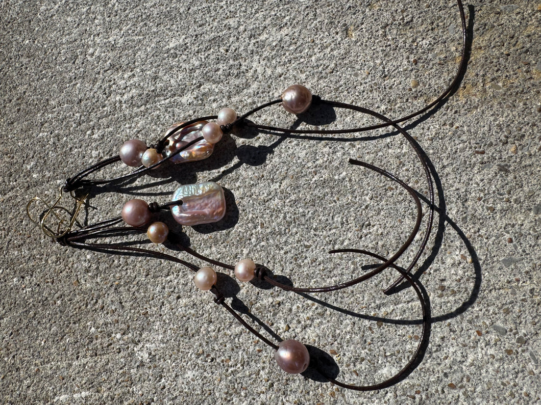 HC Handmade Pearl -  Never Ending Pink Pearls Earrings