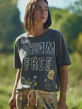 Load image into Gallery viewer, Davi &amp; Dani - Dream Free Floral Graphic Mineral Wash Top
