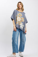 Load image into Gallery viewer, PATCH WORK OVER SIZED SHORT SLEEVE TOP
