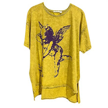 Load image into Gallery viewer, I Love Linen - Distressed Tee with Image of Cupid in Three Colors
