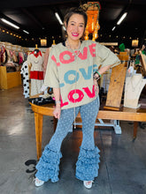 Load image into Gallery viewer, Davi &amp; Dani Garmet Washed Love Printed Short Sleeve Top
