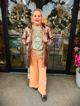 Load image into Gallery viewer, J.NNA - Crushed Velvet Button Front Loose Fit Shirt Dress
