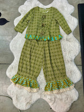 Load image into Gallery viewer, I Love Linen - Chartreuse Ruffle Bloomers
