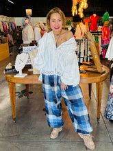 Load image into Gallery viewer, Indi And Sai - Blue Plaid Balloon Pant

