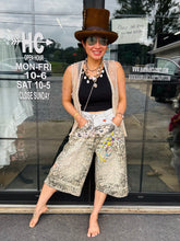 Load image into Gallery viewer, HCB - Leopard Print Wide Leg Denim Midi Shorts Chic
