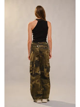 Load image into Gallery viewer, Blue B - Camo Cargo Pants With Studs And Drawstring
