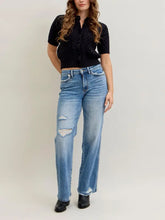 Load image into Gallery viewer, Judy Blue - MR 90&#39;s Straight Rigid Magic Destroy Jeans
